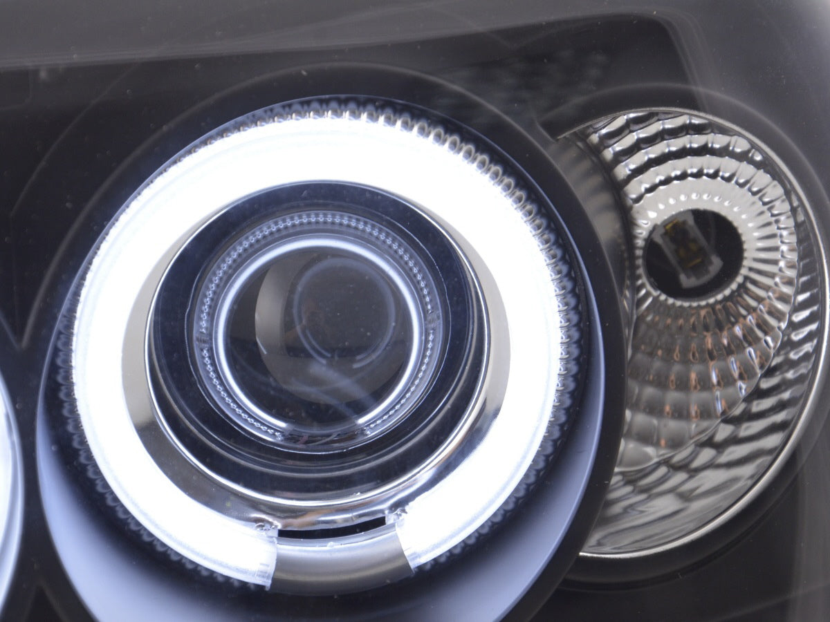 Scheinwerfer Set Angel Eyes CCFL VW Golf 3 92-98 schwarz Scheinwerfer Set Angel Eyes CCFL VW Golf 3 92-98 schwarz